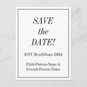 Vintag "Save the Date!" Postkarte (Vorderseite)