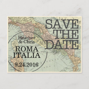 Vintag Save the Date Postkarte