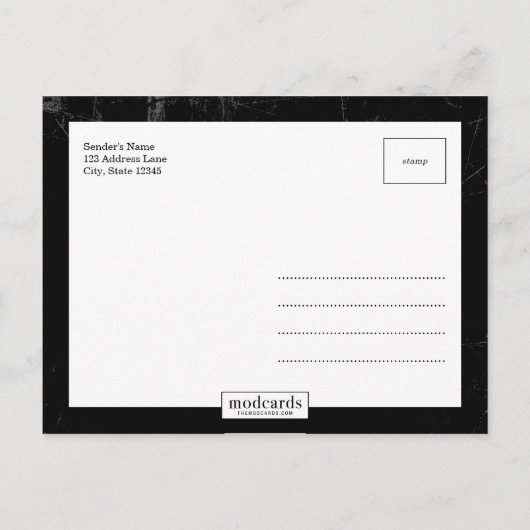 VINTAG Save the Date Postkarte (Rückseite)