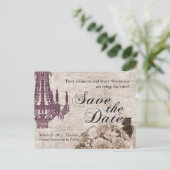 Vintag Save the Date Postkarte (Stehend Vorderseite)