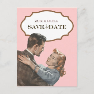 Vintag Save the Date Postkarten