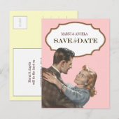Vintag Save the Date Postkarten (Vorne/Hinten)