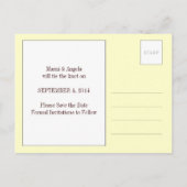 Vintag Save the Date Postkarten (Rückseite)