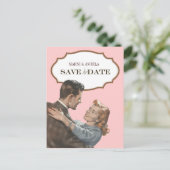 Vintag Save the Date Postkarten (Stehend Vorderseite)