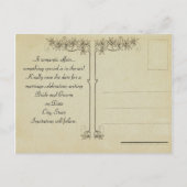 Vintag Save the Date Postkarten (Rückseite)