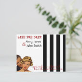 Vintag Save the Date Postkarten (Stehend Vorderseite)