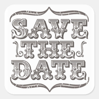 Vintag Save the Date Typografie White Stickers