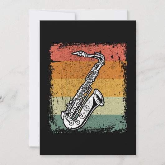 Vintag Saxophone Player Musik Saxophone Gift Idee Einladung (Vorderseite)