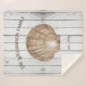 Vintag Scallop Muschel Sherpa Blanket Sherpadecke (Vorderseite (Horizontal))