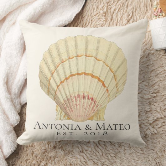 Vintag Scallop Single Seashell Wedding Kissen (Decke)