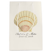 Vintag Scallop Single Seashell Wedding Mittlere Geschenktüte (Vorderseite)