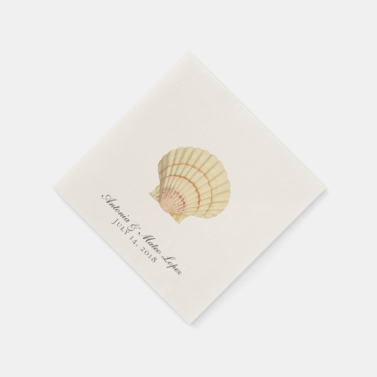 Vintag Scallop Single Seashell Wedding Serviette (Ecke)