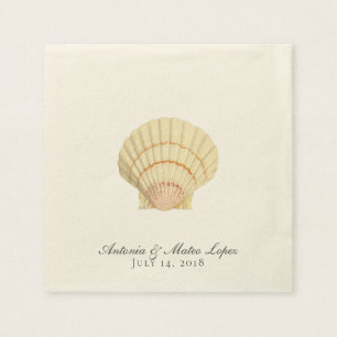 Vintag Scallop Single Seashell Wedding Serviette