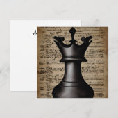 Vintag Schach Piece King Witchcraft Einladung (Vorne/Hinten)