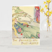 Vintag - Schlafschönheit, Karte (Gelbe Blume)