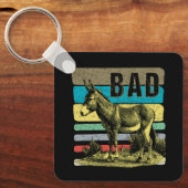 Vintag schlecht als Badass Donkey Niedliche Donkey Schlüsselanhänger (Vorderseite)