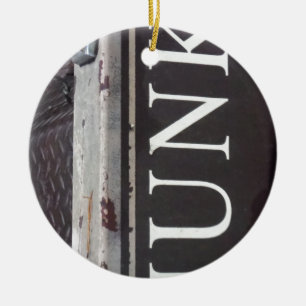 Vintag-Schlepptagebahn JUNK SIGN Keramikornament