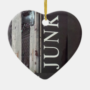 Vintag-Schlepptagebahn JUNK SIGN Keramikornament