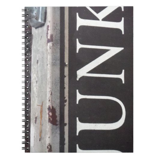 Vintag-Schlepptagebahn JUNK SIGN Notizblock (Vorderseite)