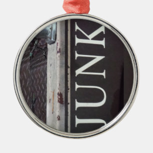 Vintag-Schlepptagebahn JUNK SIGN Ornament Aus Metall
