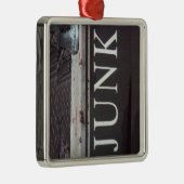 Vintag-Schlepptagebahn JUNK SIGN Ornament Aus Metall (Rechts)