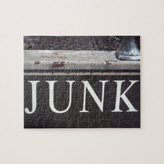 Vintag-Schlepptagebahn JUNK SIGN Puzzle (Horizontal)