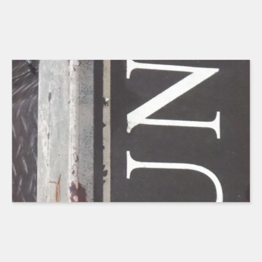 Vintag-Schlepptagebahn JUNK SIGN Rechteckiger Aufkleber (Vorderseite)