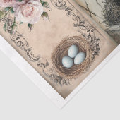 Vintag schlucken und nisten mit eiern Frühjahr Seidenpapier (Detail)