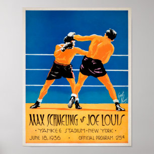 Vintag Schmeling vs. Lewis Programm Cover Poster