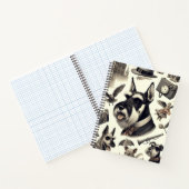 Vintag Schnauzer Nahtlos Notizblock (Innenseite)