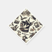 Vintag Schnauzer Nahtlos Serviette (Ecke)