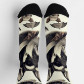 Vintag Schnauzer Nahtlos Socken (Oben)