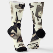 Vintag Schnauzer Nahtlos Socken (Gewinkelt)
