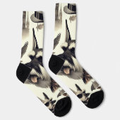 Vintag Schnauzer Nahtlos Socken (Rechts)