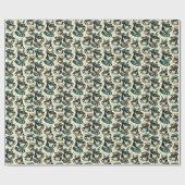 Vintag Schnauzer Nahtlose Illustration Geschenkpapier (Flach)