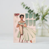 Vintag schöne Afrikanerin Postkarte (Stehend Vorderseite)