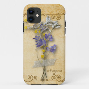 Vintag schöne Beige Getrocknete Blume mit Namen Case-Mate iPhone Hülle