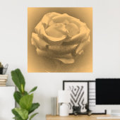 Vintag schöne Rosa Rose Nah-up Poster (Heimbüro)