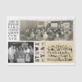 Vintag School Days Fotografieren Decoupage Collage Seidenpapier