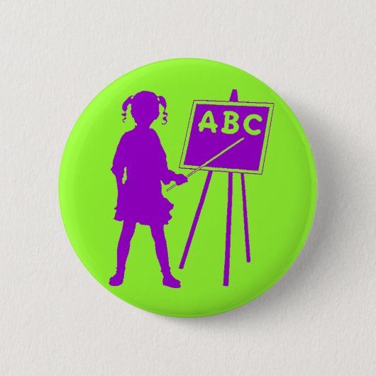 Vintag School Girl Button (Vorderseite)