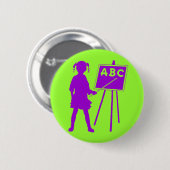 Vintag School Girl Button (Vorne & Hinten)