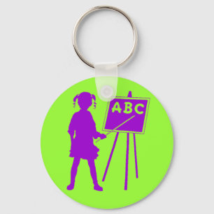 Vintag School Girl Schlüsselanhänger