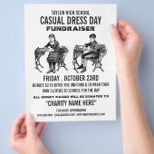 Vintag School, Lässig Dress Day Fundraiser Advert Flyer (Hand)