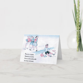 Vintag School Rhyme Dankeskarte