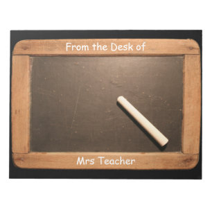 Vintag School Slate Personalisiert Teacher HNP Notizblock