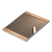 Vintag School Slate Personalisiert Teacher Notepad Notizblock (Rotiert)