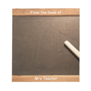 Vintag School Slate Personalisiert Teacher Notepad Notizblock