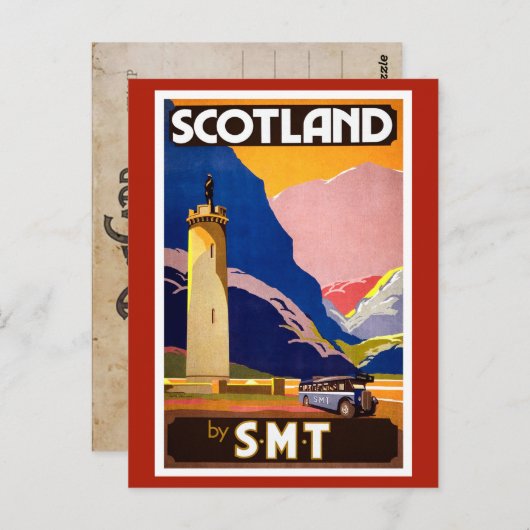 Vintag Schottland Travel Postcard Postkarte (Vorne/Hinten)
