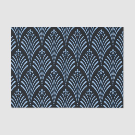 Vintag, schwarz, dunkel, Muster, Jugendstil, schic Seidenpapier (Vorderseite)