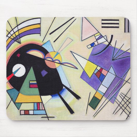 Vintag Schwarz und Violet - Kandinsky Kunst Mousepad (Vorne)
